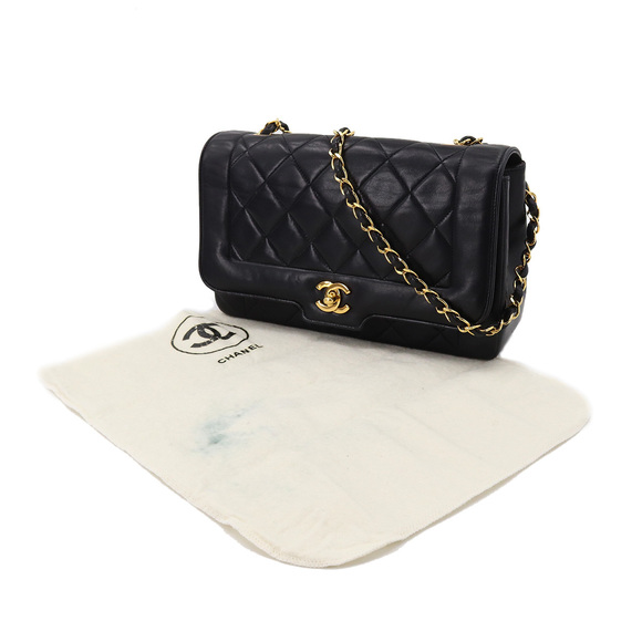 Chanel Matelasse Chain Shoulder Bag Leather Black Gold Metal Fittings - Picture 8 of 9